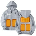 thumbnail image 4 of Sudadera con capucha térmica de invierno para niños y niñas, con control de temperatura y cremallera, 4 of 9