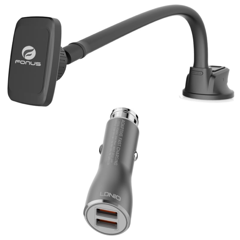 Car Mount with Car Charger for Samsung Galaxy S20/Ultra/Plus Phones