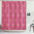 thumbnail image 1 of Ambesonne Geometric Shower Curtain, Patchwork Floral Squares, 69"Wx84"L, Multicolor, 1 of 3