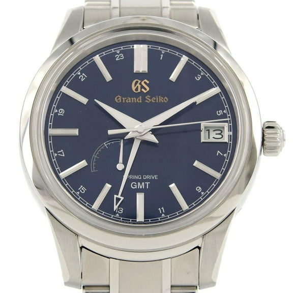 Pre-Owned Seiko Grand Elegance Collection Spring Drive GMT 9R66-0AL0 SBGE293 SS Wristwatch...