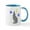 White/Blue Inside, variant on CafePress - Grey Wolf Mug - 11 oz Ceramic Mug - Novelty Coffee Tea Cup