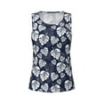 thumbnail image 4 of Haiem White Leaves Workout Tank Tops for Women, Athletic Sports Slim-Fit Tank Tops, Compression Sleeveless Dry Fit Shirts,Athletic Shirt-Large, 4 of 9