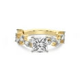 thumbnail image 4 of IGI Certified 1 Carat Princess Shape Lab Grown Diamond Engagement Ring | 14K Yellow Gold | Hester Petite Side Stone Diamond Ring | FG-VS1-VS2 Quality Friendly Diamonds, 4 of 6