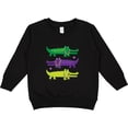 thumbnail image 2 of Inktastic Mardi Gras Holiday Alligators Toddler Sweatshirt, 2 of 4