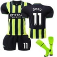 thumbnail image 1 of Maillot de Football Garçons Filles Enfants DOKU 11 J.ALVAREZ 19 MAHREZ 26 RODRIGO 16, 1 of 2