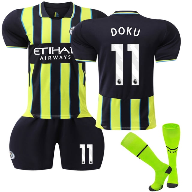 Maillot de Football Garçons Filles Enfants DOKU 11 J.ALVAREZ 19 MAHREZ 26 RODRIGO 16