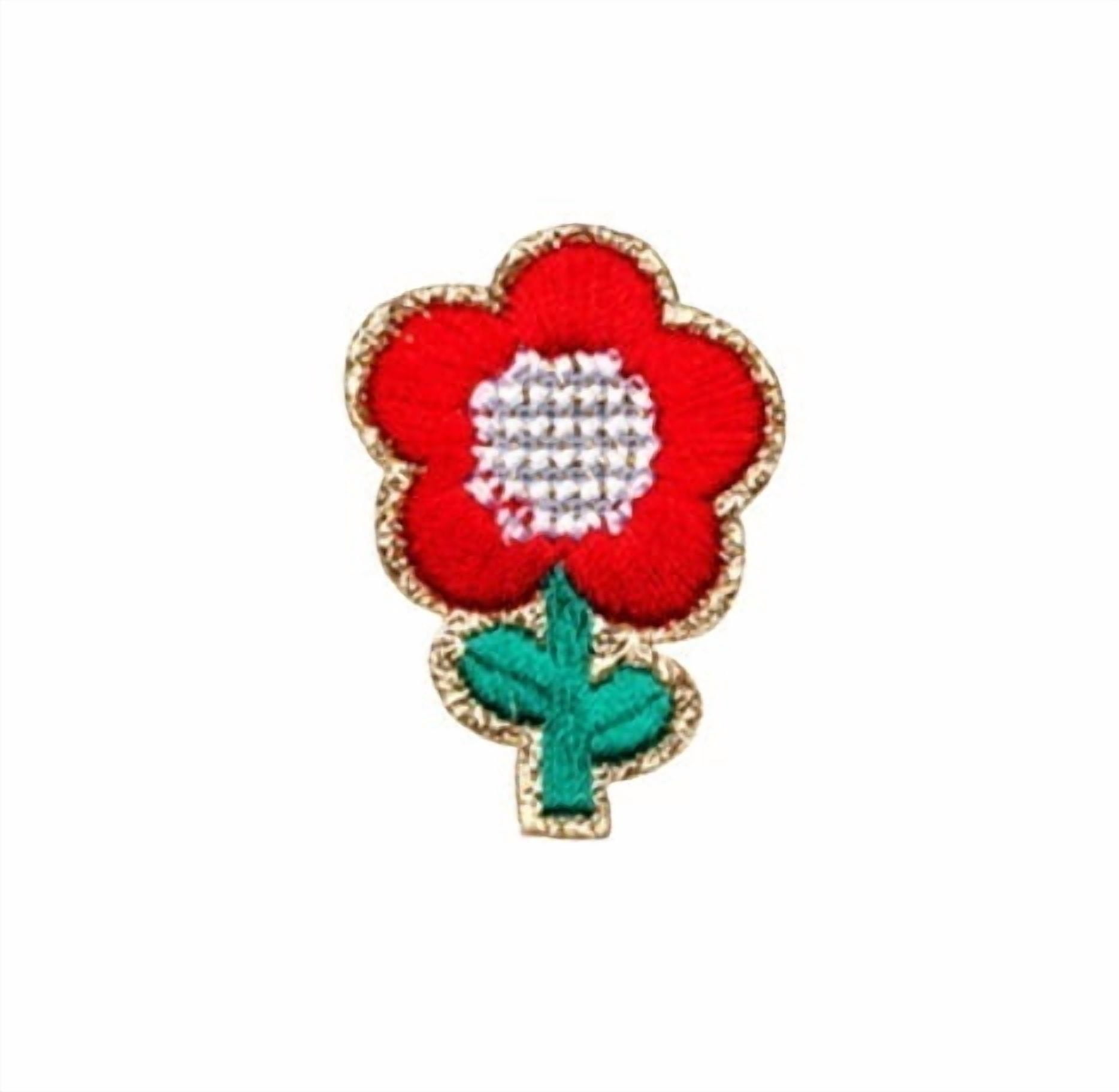 10-Piece Embroidered Daisy Flower Patch Set - DIY Fabric Stickers for Clothing and Accessories