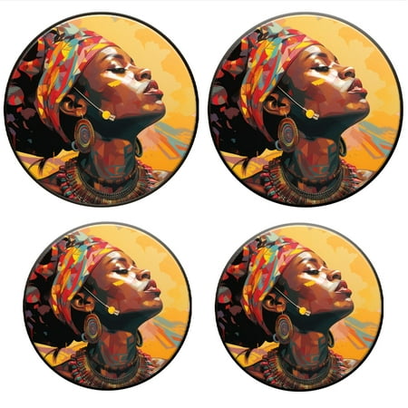 

Bahomeck Electric Stove Burner Covers Set Of 4 Vibrant African Woman With Hair In Traditional Style Metal Gas Stove Burner Covers Protecting Gas Stoves 8 Inch And 10 Inch