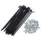 thumbnail image 1 of Ofertas Únicas 1 Juego de Radios Universales para Bicicleta 13G Nipples de Radios de Rueda de Bicicleta 45 Acero Negro-107mm, 1 of 7
