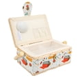 thumbnail image 2 of Small Sewing Basket, Lightweight Design Sewing Box Removable Plastic Tray  for Journey for Household for Office, 2 of 8