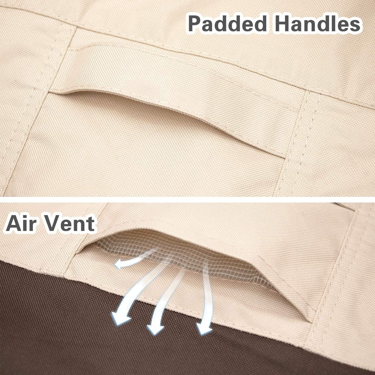 2 Pack 600D Heavy Duty Waterproof High Back Patio Chair Covers Outdoor Lawn Garden Furniture Protector 35"L x 28"W x 35"H