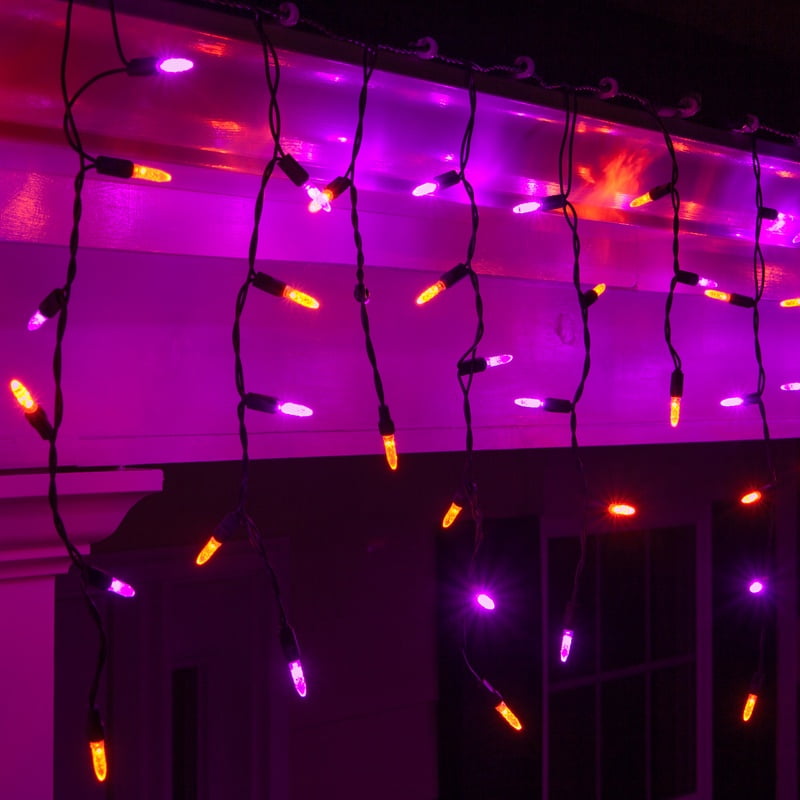 4' x 6' Set of 100 Purple LED Halloween Net Lights for Indoor/Outdoor Use 