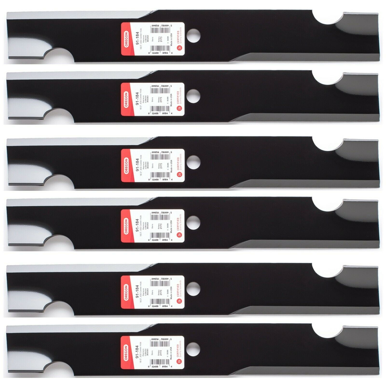 6PK Oregon 91184 Blades for 54 " Encore 363291 481707 482462 Exmark