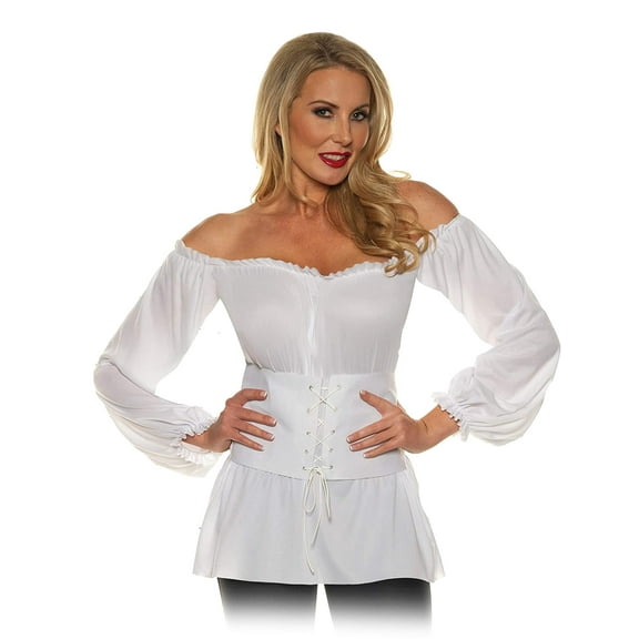 Underwraps White Renaissance Woman's Costume Shirt | Medium Female