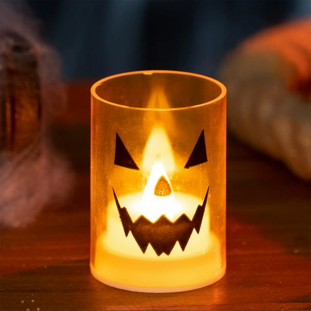 Boovnll Halloween Flameless Candles, LED Candles Battery Operated Halloween Candles for Halloween Fireplace, Table, Party Decor Supplies, Halloween Decorations