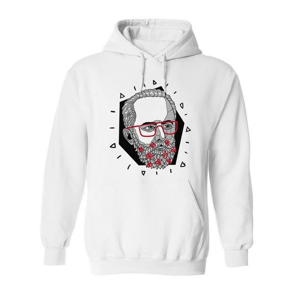 Sculpture With Graffiti Beard Hoodie Men -Image by Shutterstock, Male Small