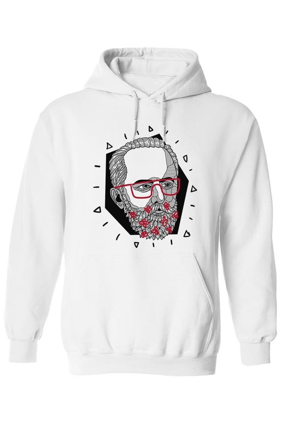 Sculpture With Graffiti Beard Hoodie Men -Image by Shutterstock, Male Small