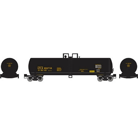 Athearn N Scale RTC 20,900-Gallon Acid Tank Car UTLX/Black/Gold Letter #802736