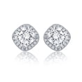 thumbnail image 4 of Amy and Annette Halo Stud Earrings with Crystals from Swarovski, 4 ct, Sterling Silver, 4 of 4
