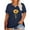 Dark Blue, variant on XCHQRTI Faith T Shirt Plus Women Graphic Tees Sunflower Christian Tops Clothes Short Sleeve