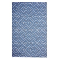 Furnish My Place Indoor Diamond Geometric Rug with Jute Backing - 5 ft. x 8 ft., Light Blue, Moroccan, Area Rug for Living Room, Bedroom, Hallway