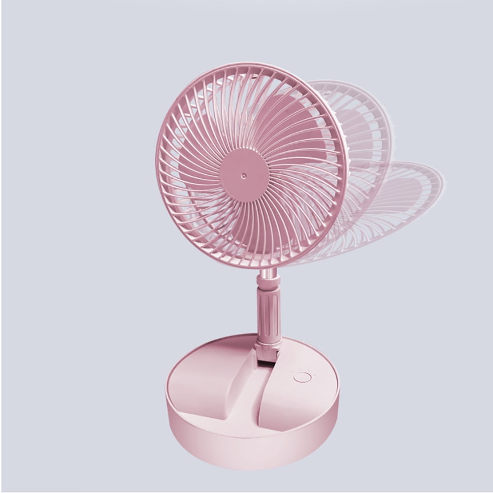 Lowestbest Folding Telescopic Fan, Portable Mini Desktop Fan with USB