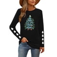 thumbnail image 5 of Craaazy Christmas Round Neck Long Sleeve Xmas Printed Shirts Funny Merry Christmas Sweatshirt Women's Tops Gifts, 5 of 9