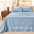 thumbnail image 3 of Bare Home Organic Flannel Sheet Set - 100% Organic Cotton - Deep Pocket - 3-Pieces - Twin, Light Blue, 3 of 10