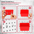 thumbnail image 4 of TOP! 121 Piece Pegboard Hooks Set,Pegboard Accessories with Metal Hooks, Peg Board Organizer Accessories,Pegboard Bins, 4 of 4
