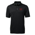 thumbnail image 2 of Men's Cutter & Buck Black Utah Utes Team Big & Tall Virtue Eco Pique Tile Print Polo, 2 of 3