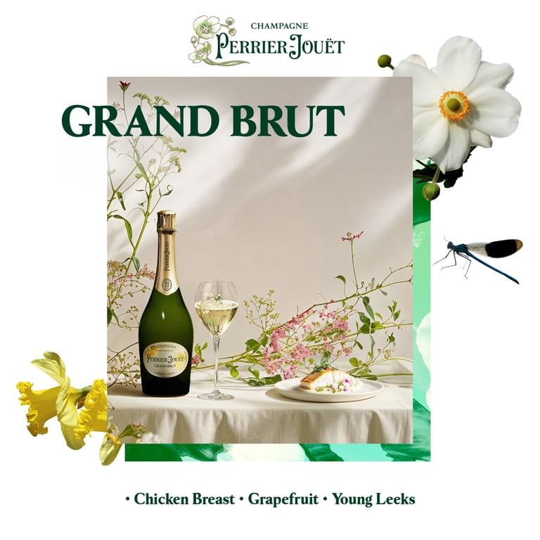 Perrier-Jouet Grand Brut Champagne, 750 ml Bottle, 12% ABV Perrier-Jouet Grand Brut Champagne, 750 ml Bottle, 12% ABV