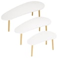 thumbnail image 3 of Small Coffee Table, Mid Century Wood Tea Table, Living Room Center Minimalist Display Coffee Table with Fruit Shape, 3 of 9