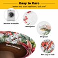 thumbnail image 3 of Elastic Fitted Round Tablecloth, Cardinal Bird Waterproof Stretch Table Cover for 36"-44" Tables, Winter Poinsettia Pine Cones Berry Wood Washable Outdoor Tablecloths for Patio, Picnic, Camping, 3 of 9