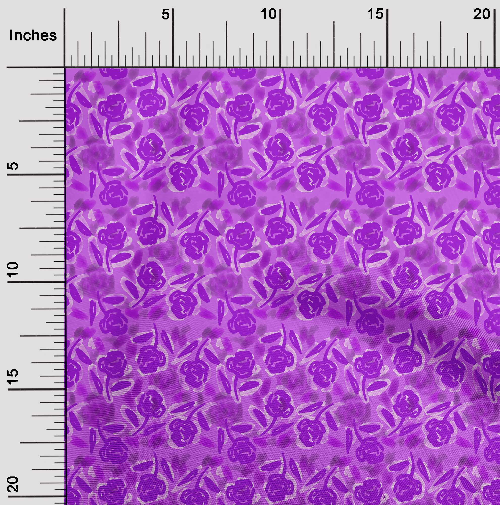 Purple Floral Print Fabric 100% Cotton 42 Inch Bahrain Ubuy