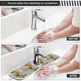 thumbnail image 5 of Strawberry Sunflower Fall Kitchen Sink Splash Guard 2 Pack Faucet Absorbent Mats Autumn Floral Watercolor Faucet Handle Drip Catcher for Kitchen, Bathroom,Sink Mat, Dish Drying Mat, 14.9"x5.5", 5 of 7