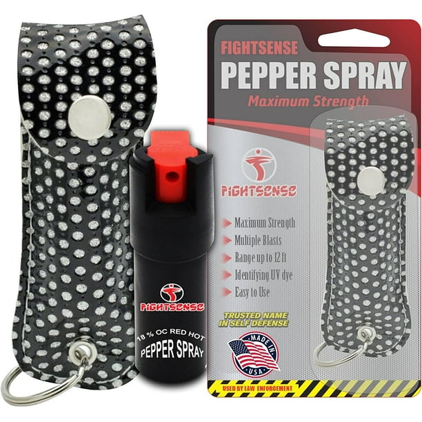 FIGHTSENSE Self Defense Pepper Spray 1/2 oz Compact Size Maximum
