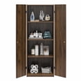 thumbnail image 6 of Mainstays 60" 2 Door Storage Cabinet, Walnut, 6 of 16