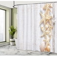 thumbnail image 5 of Ambesonne Ocean Shower Curtain, Seashells and Starfish, 69"Wx70"L, Ivory, 5 of 5