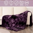 thumbnail image 4 of Sanmadrola Oversized Throw Blanket Soft Fuzzy for Couch Fluffy Blankets Throws Shaggy Faux Fur Blanket Plush Sherpa Blanket Cozy Decorative Gift Throw Blankets for Couch, Sofa, Bed 60''x80'' Purple, 4 of 6