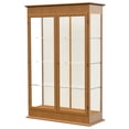 thumbnail image 2 of Waddell 791K-PB-MK Varsity 48 x 77 x 18 in. 2 Hinged Doors Lighted Floor Display Case, Plaque Back - Carmel Oak, 2 of 5