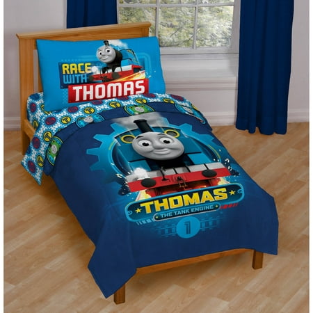 thomas and friends 4-piece toddler bedding set - walmart