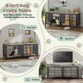 80" Dog Crate End Table, Heavy Duty 2-Door Indoor Pet Kennel ...