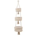 thumbnail image 1 of Cesta colgante de macramé, decoración, soporte para plantas de interior, colgador de plantas, fruta colgante Wite 3 niveles kusrkot Colgador de macetero de macramé, 1 of 8