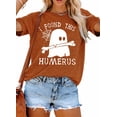 thumbnail image 4 of KimSoong Women Halloween T-Shirt Funny Ghost Graphic Shirt I Found This Humerus Letter Print Tee Tops, 4 of 13