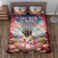 thumbnail image 2 of My Dog Is My Valentine Cute Mastiff in Gift Box Quilt Bedding Set Mastiffs Dog Lover Gifts Idea 1 Blanket Bed Cover 2 Pillowcases - 3006, 2 of 5