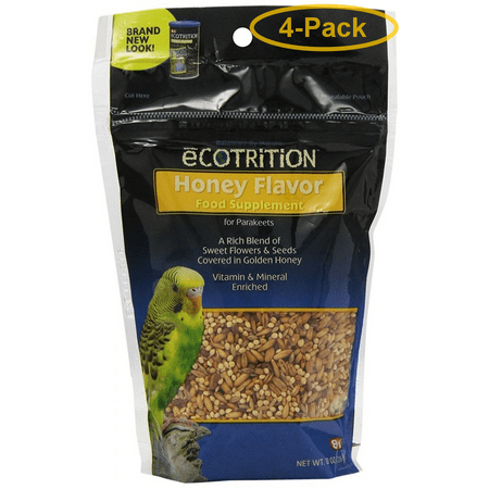 Ecotrition Honey Flavor Variety Blend for Parakeets 8 oz - Pack of