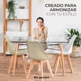 thumbnail image 2 of Sillas de Comedor Modernas con Asiento Acolchado de Diseño Minimalista Tipo Eames Pedestal - Sillas Ergonomicas Acojinadas con Estructura de Madera Ideales para Interior Set de 2 Piezas, 2 of 5