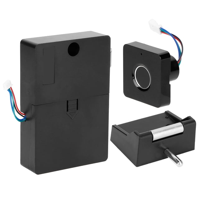 Cerradura de puerta de gabinete Jadeshay cerradura de huella digital electrónica inteligente color Negro