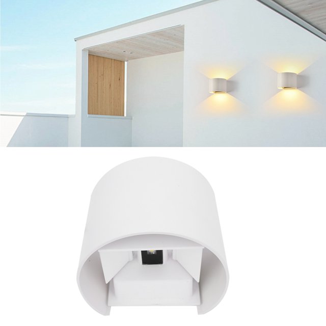 Lámpara De Pared LED Para Exteriores, 12 W IP65, Estilo Industrial, Iluminación Hacia Arriba Y Hacia Abajo, Lámpara De Pared Semicircular, Lámpara De Pared De Proyección De