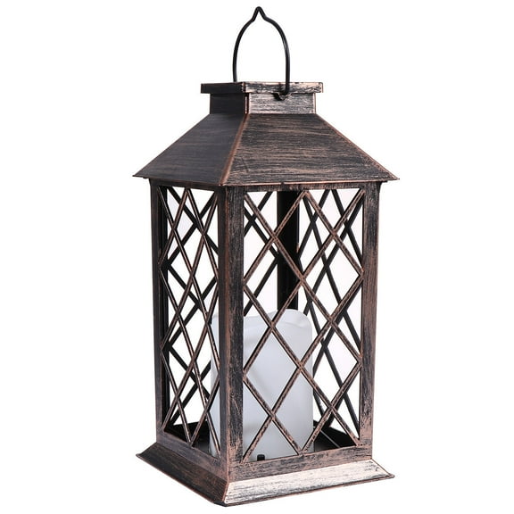 FRCOLOR  Solar Street Lamp Lanterns Outdoor Garden Candle Storm Power